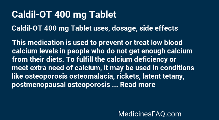 Caldil-OT 400 mg Tablet