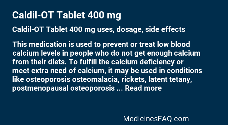 Caldil-OT Tablet 400 mg