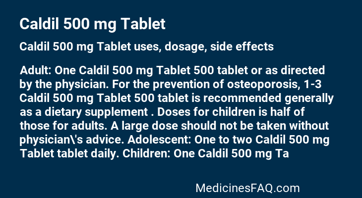 Caldil 500 mg Tablet