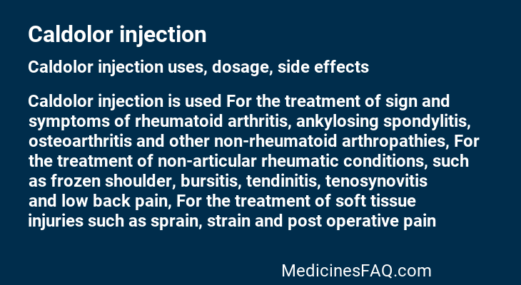 Caldolor injection