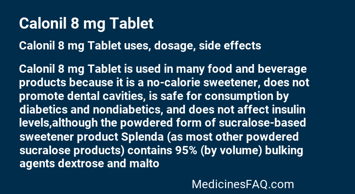 Calonil 8 mg Tablet