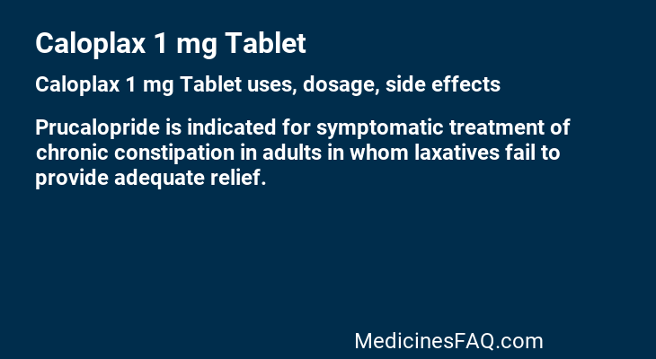 Caloplax 1 mg Tablet