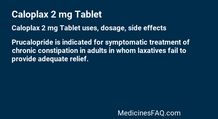 Caloplax 2 mg Tablet