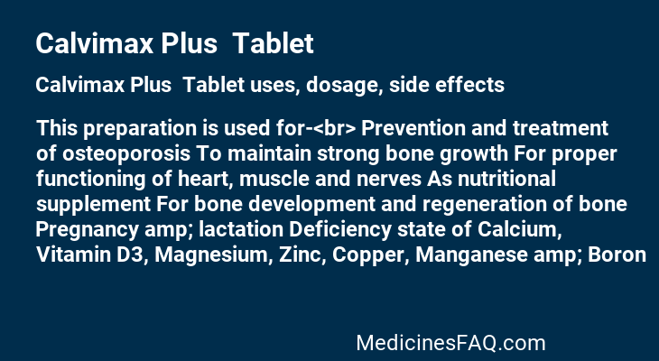 Calvimax Plus  Tablet