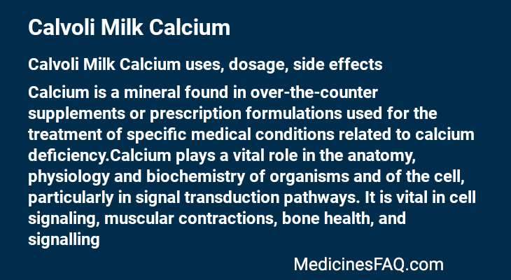 Calvoli Milk Calcium
