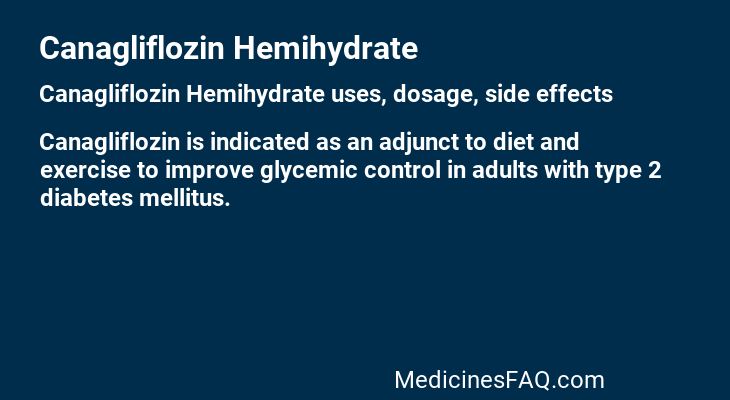 Canagliflozin Hemihydrate