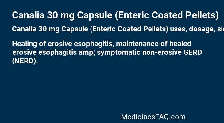 Canalia 30 mg Capsule (Enteric Coated Pellets)