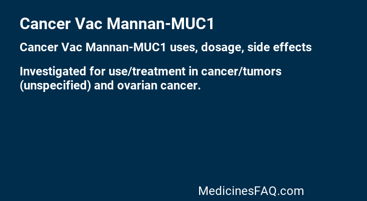 Cancer Vac Mannan-MUC1