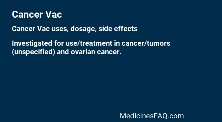 Cancer Vac