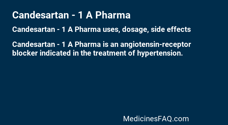 Candesartan - 1 A Pharma