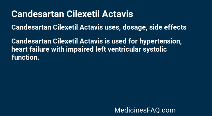 Candesartan Cilexetil Actavis