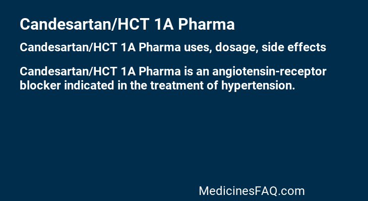 Candesartan/HCT 1A Pharma