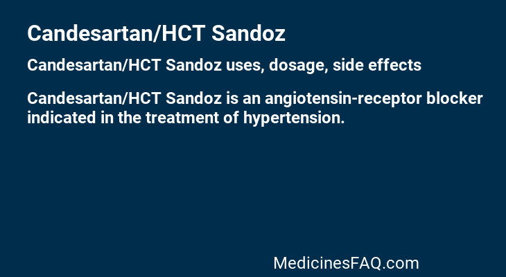 Candesartan/HCT Sandoz