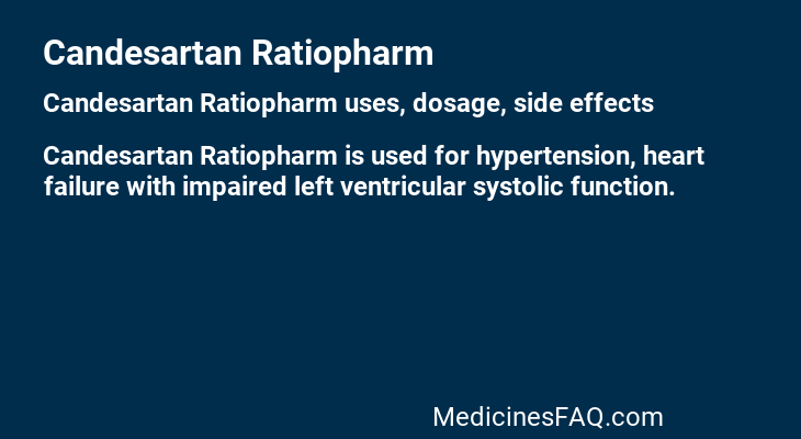 Candesartan Ratiopharm