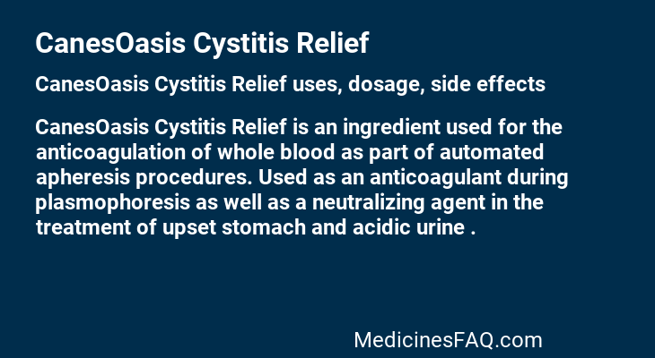 CanesOasis Cystitis Relief