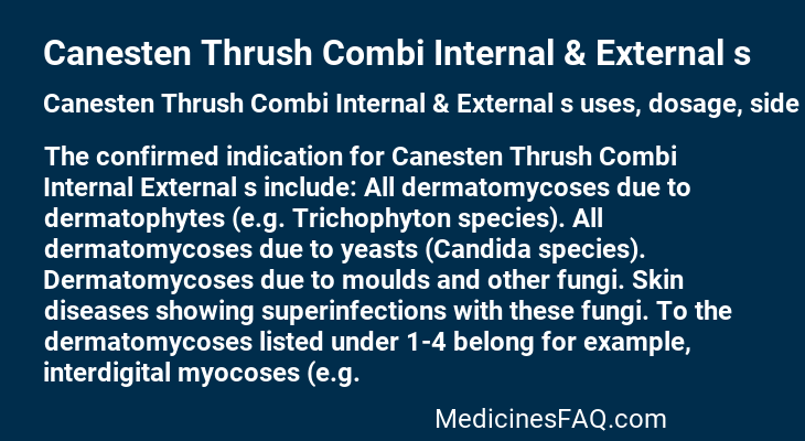 Canesten Thrush Combi Internal & External s