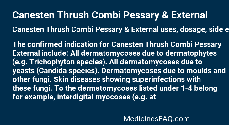 Canesten Thrush Combi Pessary & External