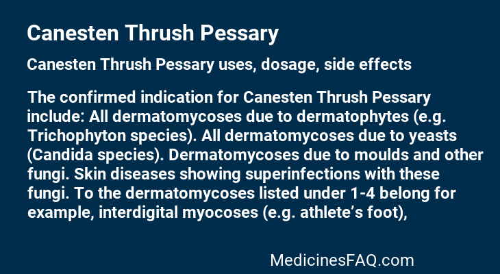 Canesten Thrush Pessary