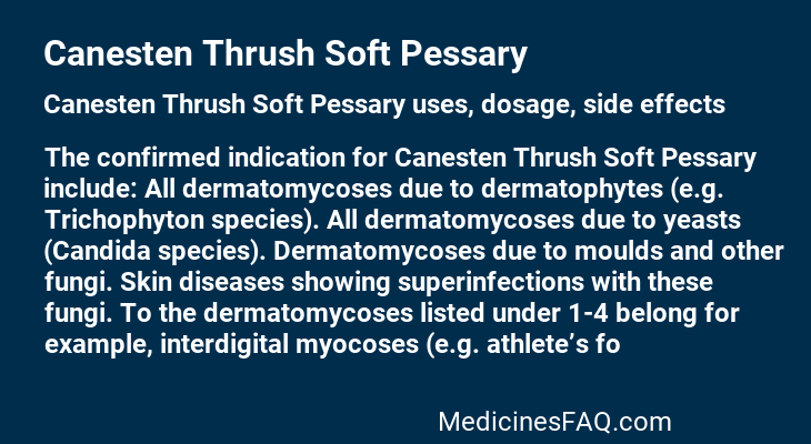 Canesten Thrush Soft Pessary