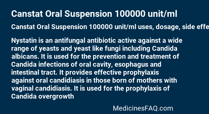 Canstat Oral Suspension 100000 unit/ml