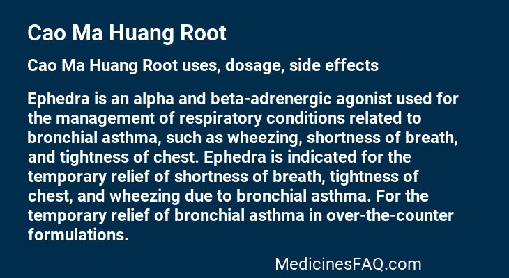 Cao Ma Huang Root