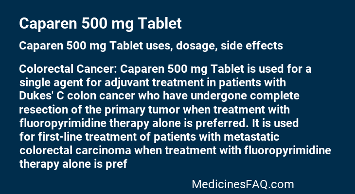 Caparen 500 mg Tablet