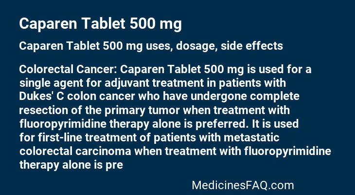 Caparen Tablet 500 mg
