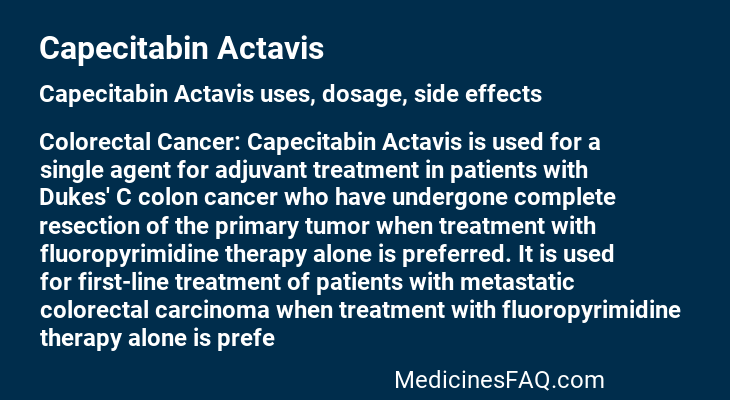 Capecitabin Actavis