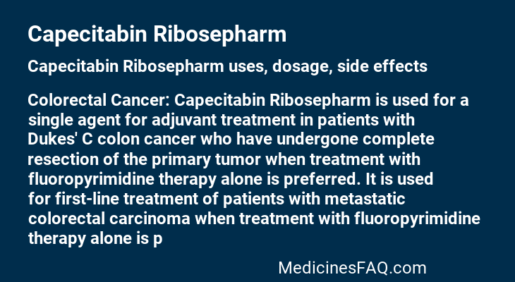 Capecitabin Ribosepharm
