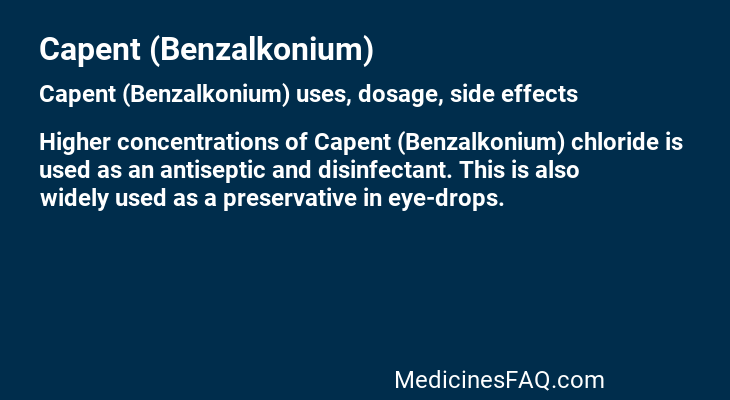 Capent (Benzalkonium)