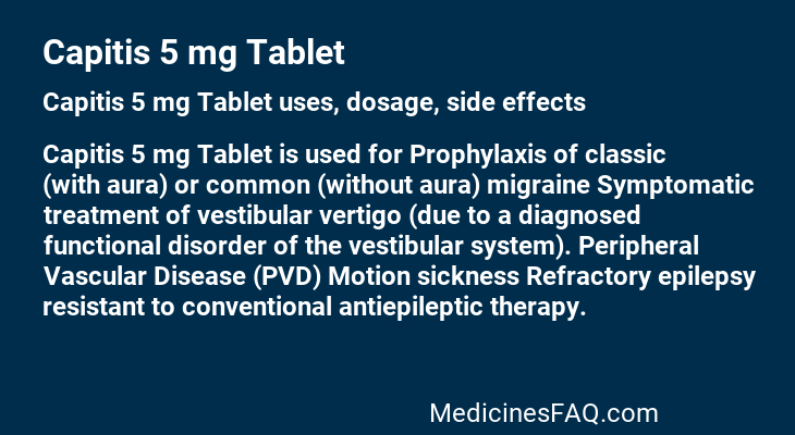 Capitis 5 mg Tablet