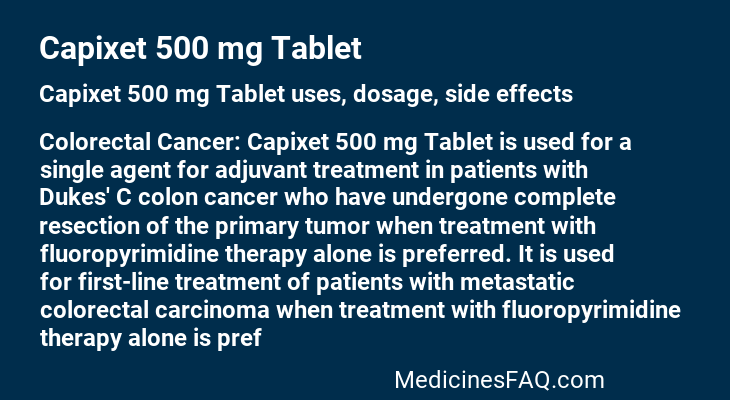 Capixet 500 mg Tablet