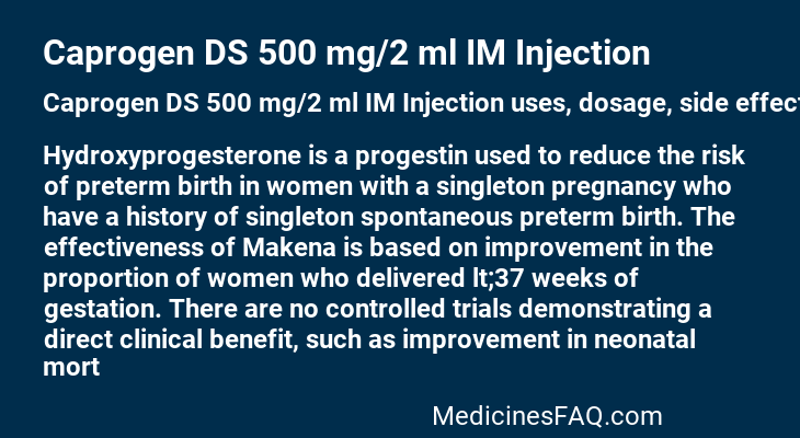 Caprogen DS 500 mg/2 ml IM Injection