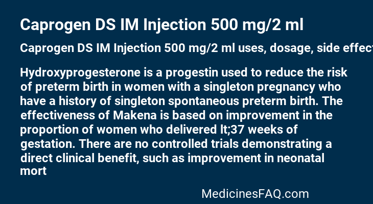 Caprogen DS IM Injection 500 mg/2 ml