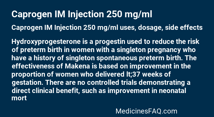 Caprogen IM Injection 250 mg/ml