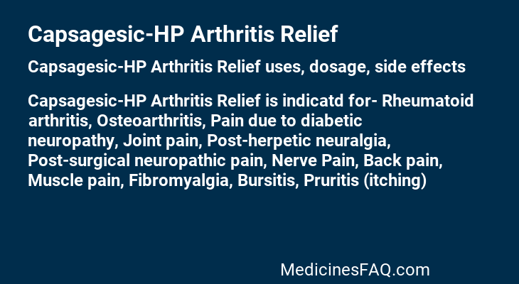 Capsagesic-HP Arthritis Relief