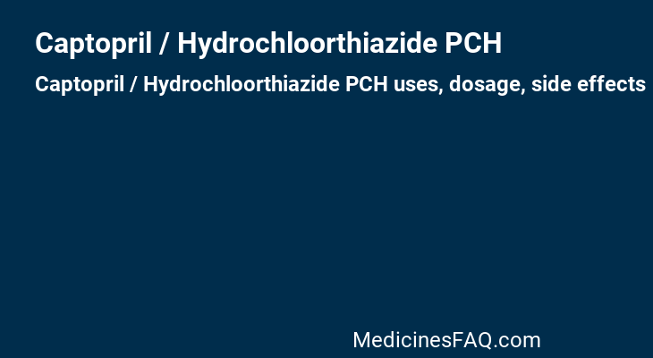Captopril / Hydrochloorthiazide PCH