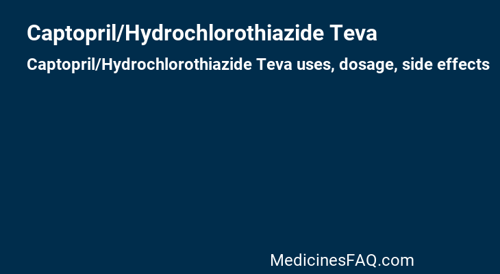 Captopril/Hydrochlorothiazide Teva