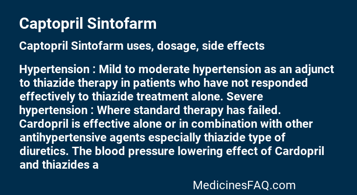 Captopril Sintofarm