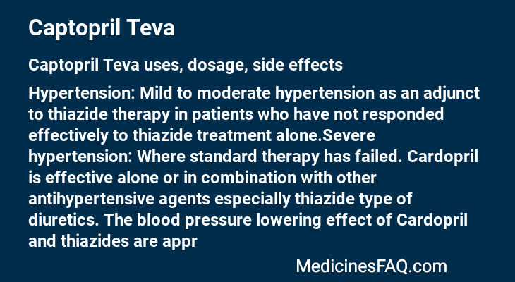 Captopril Teva