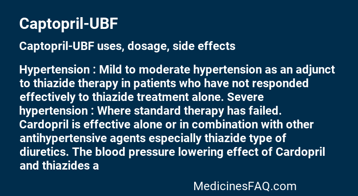 Captopril-UBF