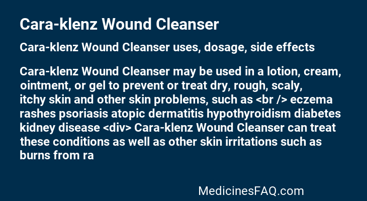 Cara-klenz Wound Cleanser