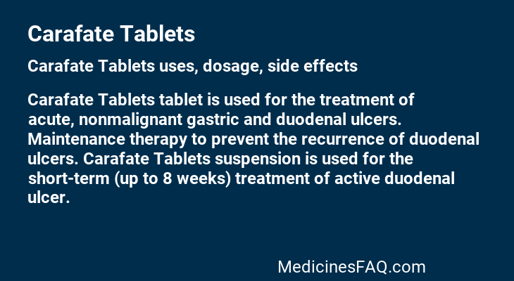 Carafate Tablets