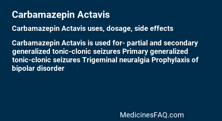 Carbamazepin Actavis