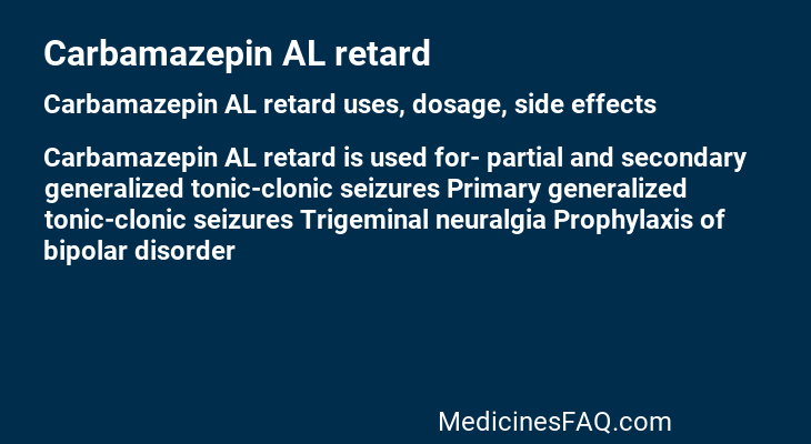 Carbamazepin AL retard