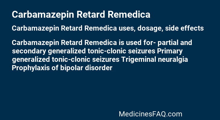 Carbamazepin Retard Remedica