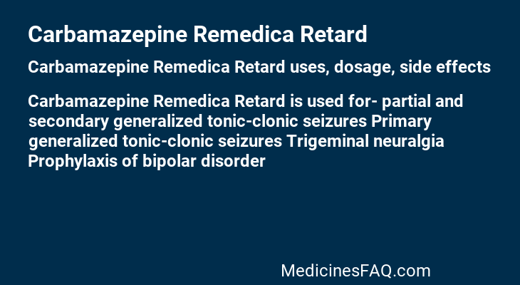 Carbamazepine Remedica Retard