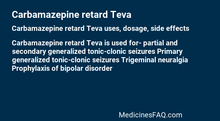 Carbamazepine retard Teva