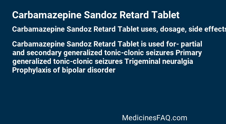 Carbamazepine Sandoz Retard Tablet