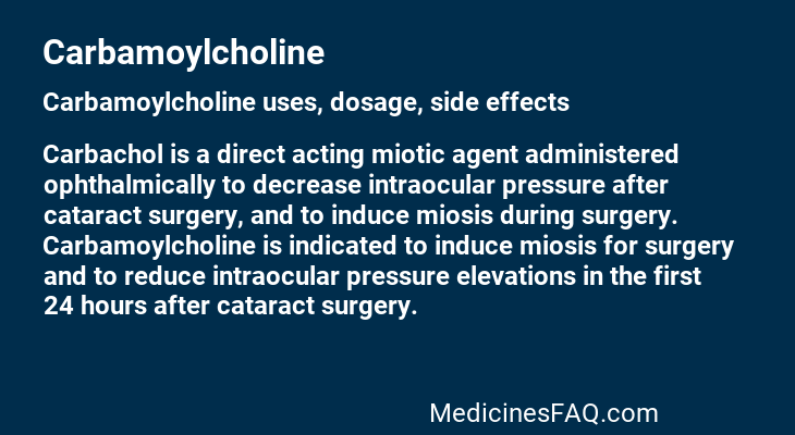 Carbamoylcholine